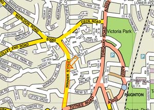 Newton Abbot Flooring location map Paignton,Devon.