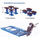 Collapsed Mid Rise Scissor Lift, with height adapters.