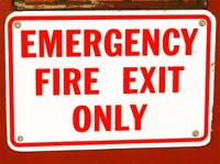 Fire Exit sign
