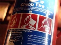 Fire Instructions on a Fire Extinguisher