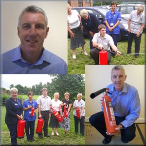 Les Spencer ex Fire Officer Training a group of people