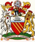 Click for larger image. Manchester England coat of arms 