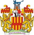Click for larger image. Northumberland England coat of arms 