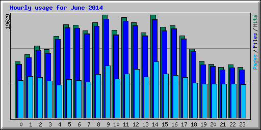 Hourly usage for June 2014