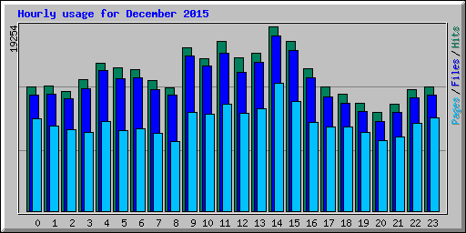 Hourly usage for December 2015