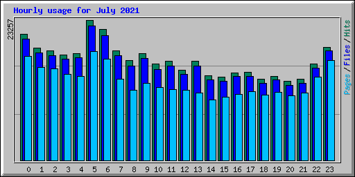 Hourly usage for July 2021