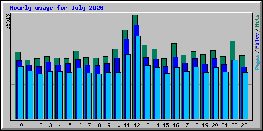 Hourly usage for July 2026