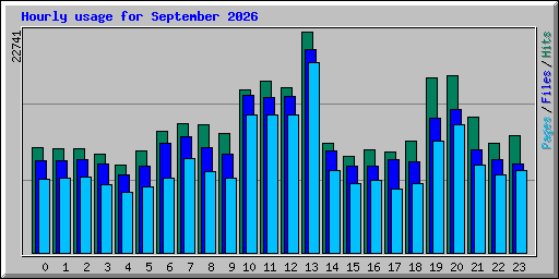 Hourly usage for September 2026