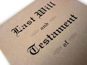 Image of Last Will and Testament document.