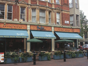 Commercial awnings branded with company logo, fitted by Bespoke Blinds & Poles of Sheffield.