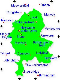 Staffordshire Map