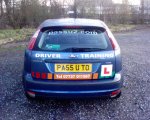 Car used by driving instructor to give driving lessons.
