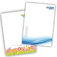 Two examples of deskpads produced by full colour digital printing.