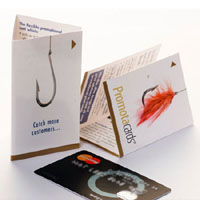Promotacards, contain much information about a business, but when folded are the same size as a standard business card.