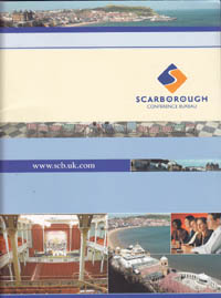 Promotional folder complete with inserts produced for Scarborough hoteliers by full colour digital printing.